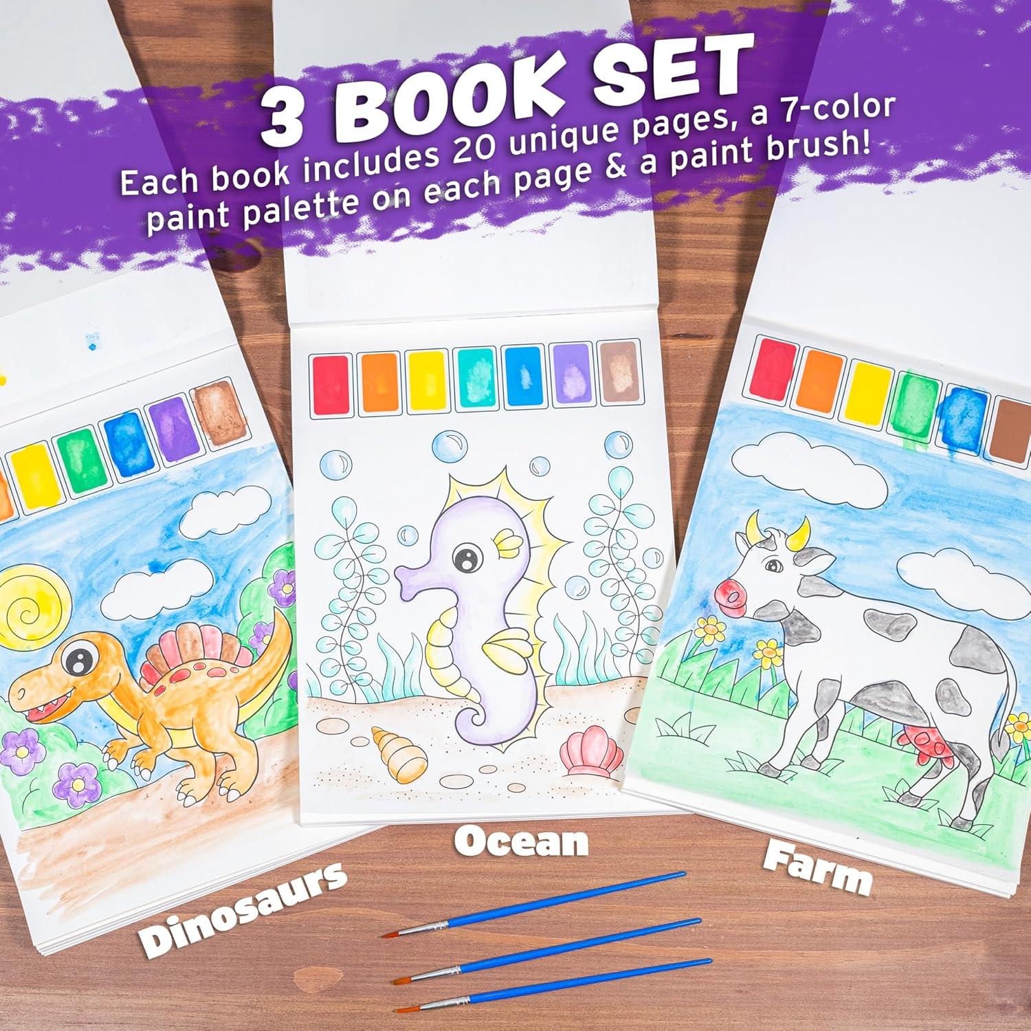 Libros para Pintar con Agua Imagination Works - Set de 3