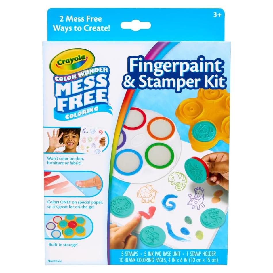 Kit de Pintura a Dedo Crayola Color Wonder Safari 3+