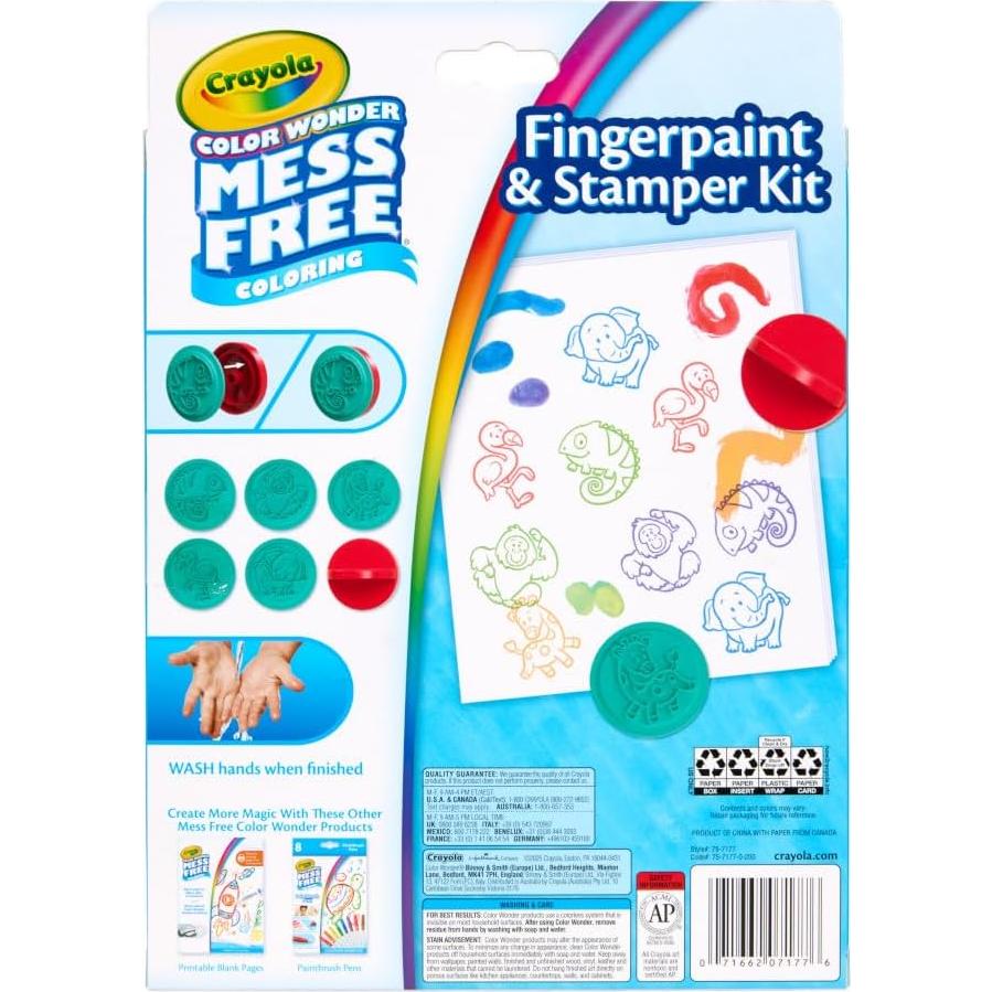 Kit de Pintura a Dedo Crayola Color Wonder Safari 3+