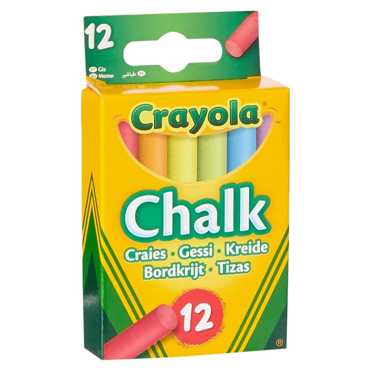 Tiza Antipolvo Crayola 12 Colores para Pizarra