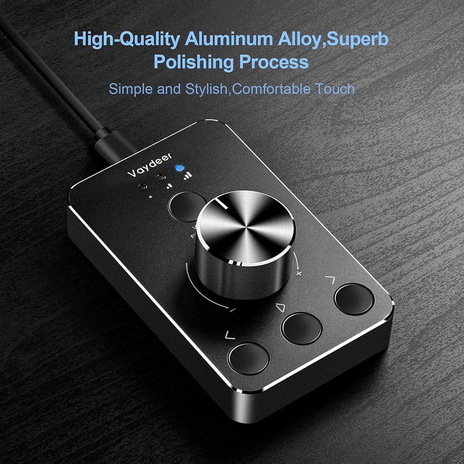 Perilla de Control de Volumen Vaydeer USB con Silencio y 3 Modos