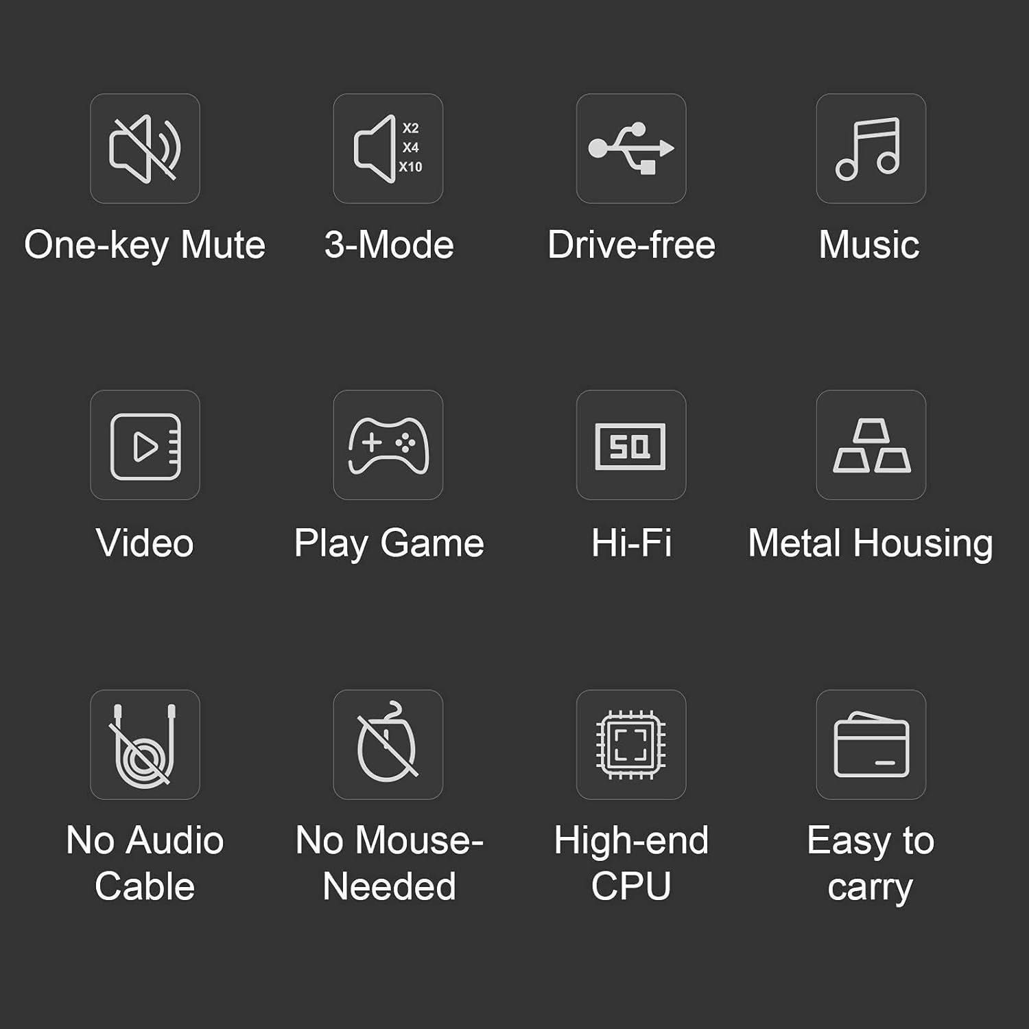 Perilla de Control de Volumen Vaydeer USB con Silencio y 3 Modos