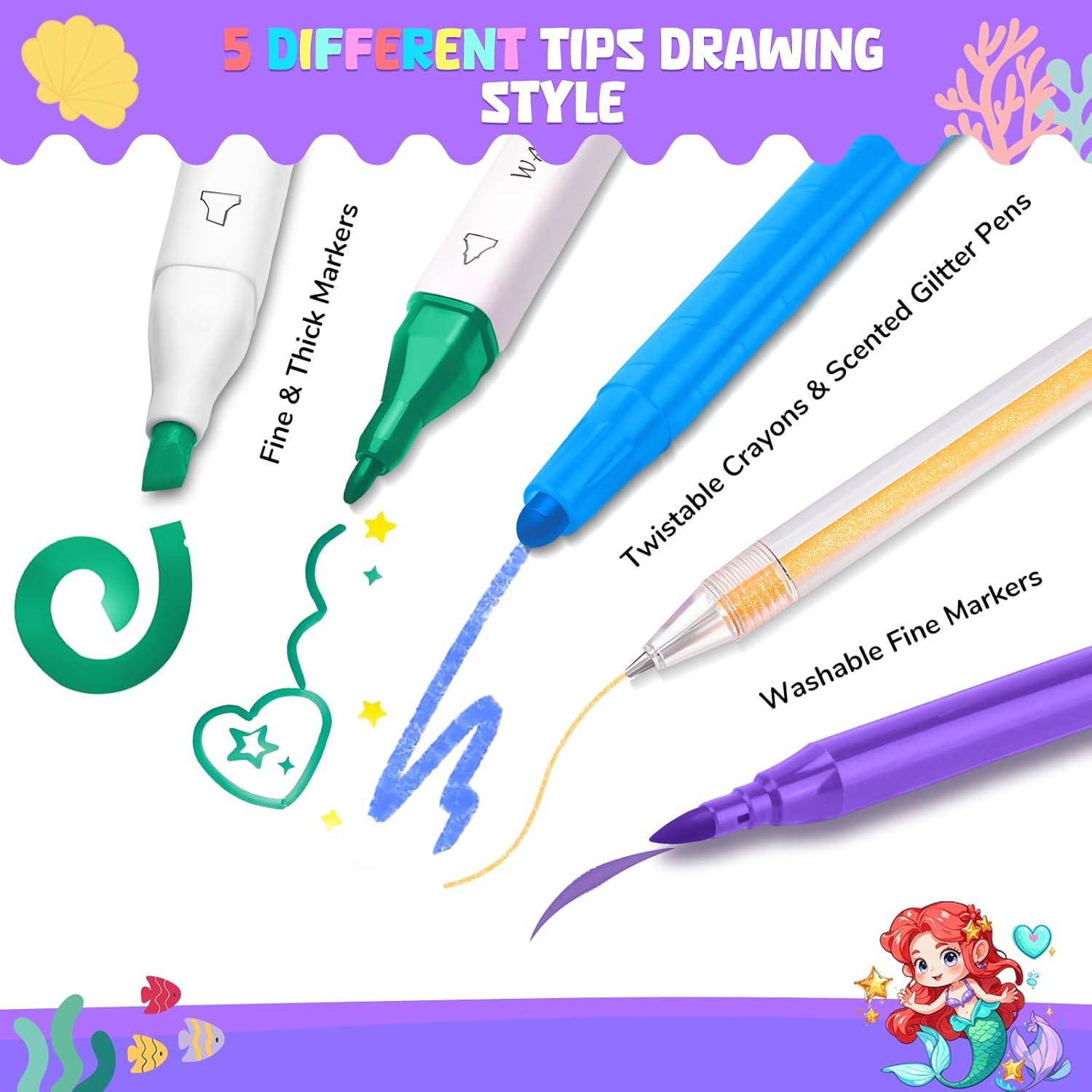 Juego de 70 Marcadores Lavables DreamyCandy Sirena