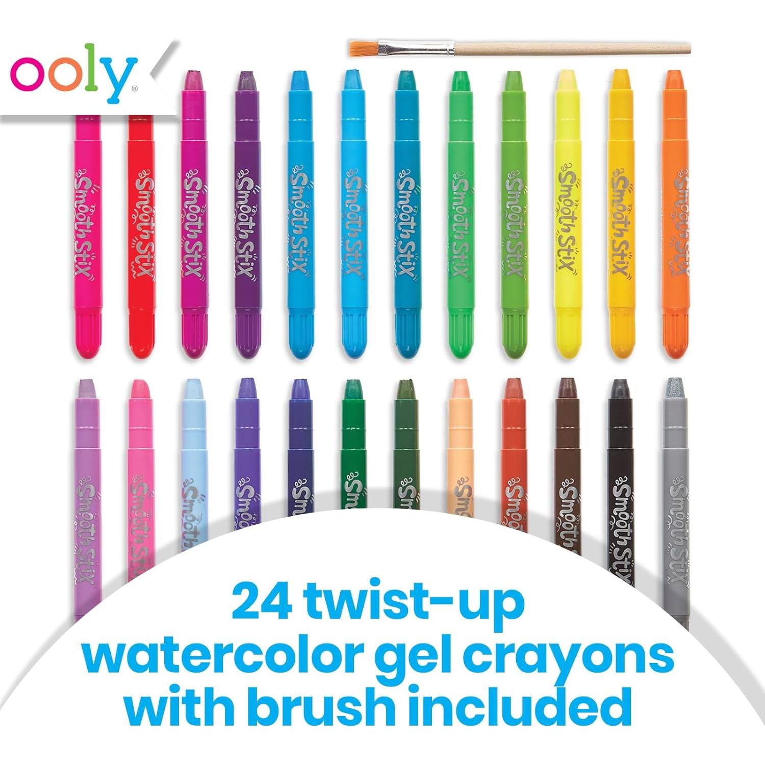 Crayones de Gel Ooly Smooth Stix 24 Colores Acuarela