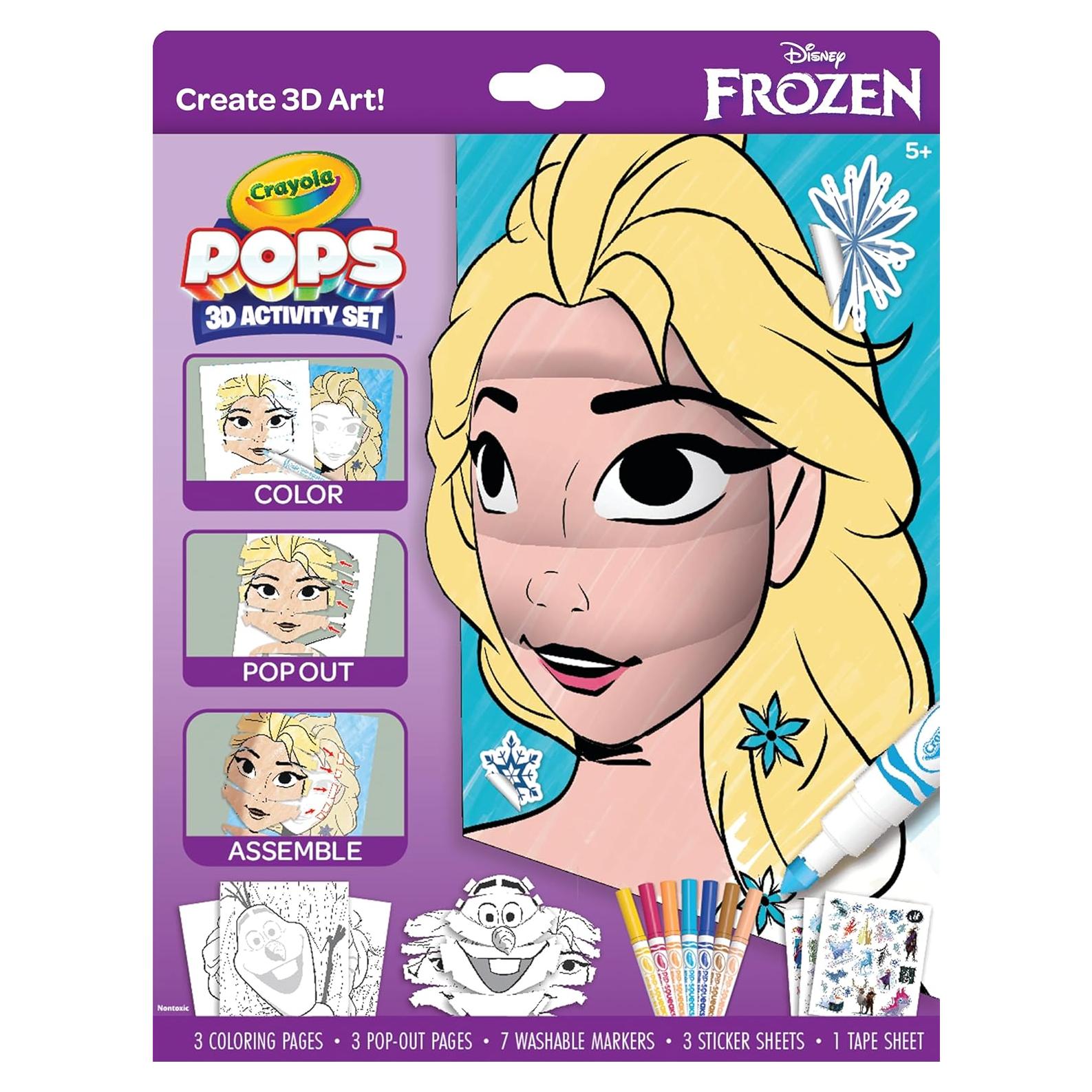 Conjunto de Actividades 3D Frozen Crayola POPS con Stickers y Marcadores