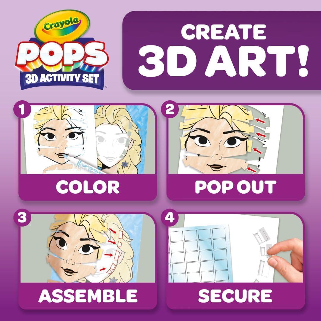 Conjunto de Actividades 3D Frozen Crayola POPS con Stickers y Marcadores