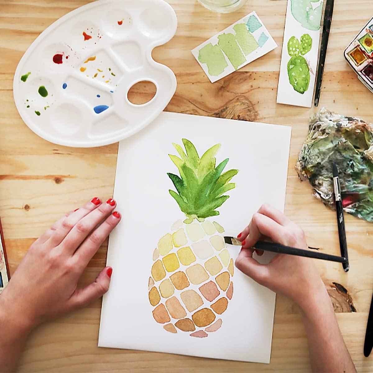 Juego de Pinceles de Acuarela Fuumuui 8Pcs Sable Kolinsky