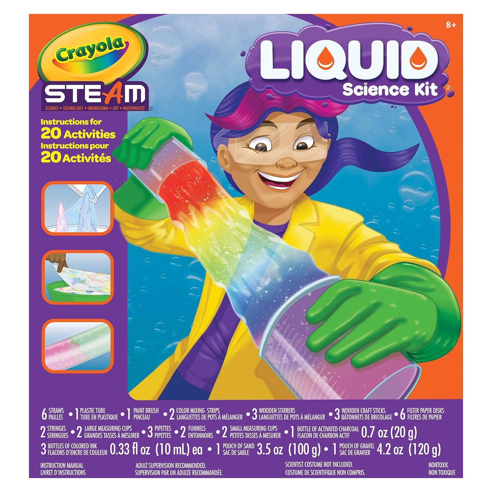 Kit de Ciencia Líquida Crayola 15 Experimentos Educativos
