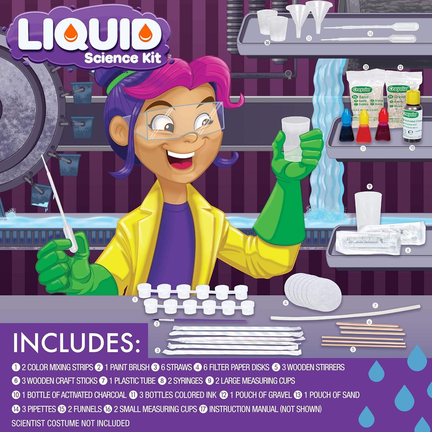 Kit de Ciencia Líquida Crayola 15 Experimentos Educativos