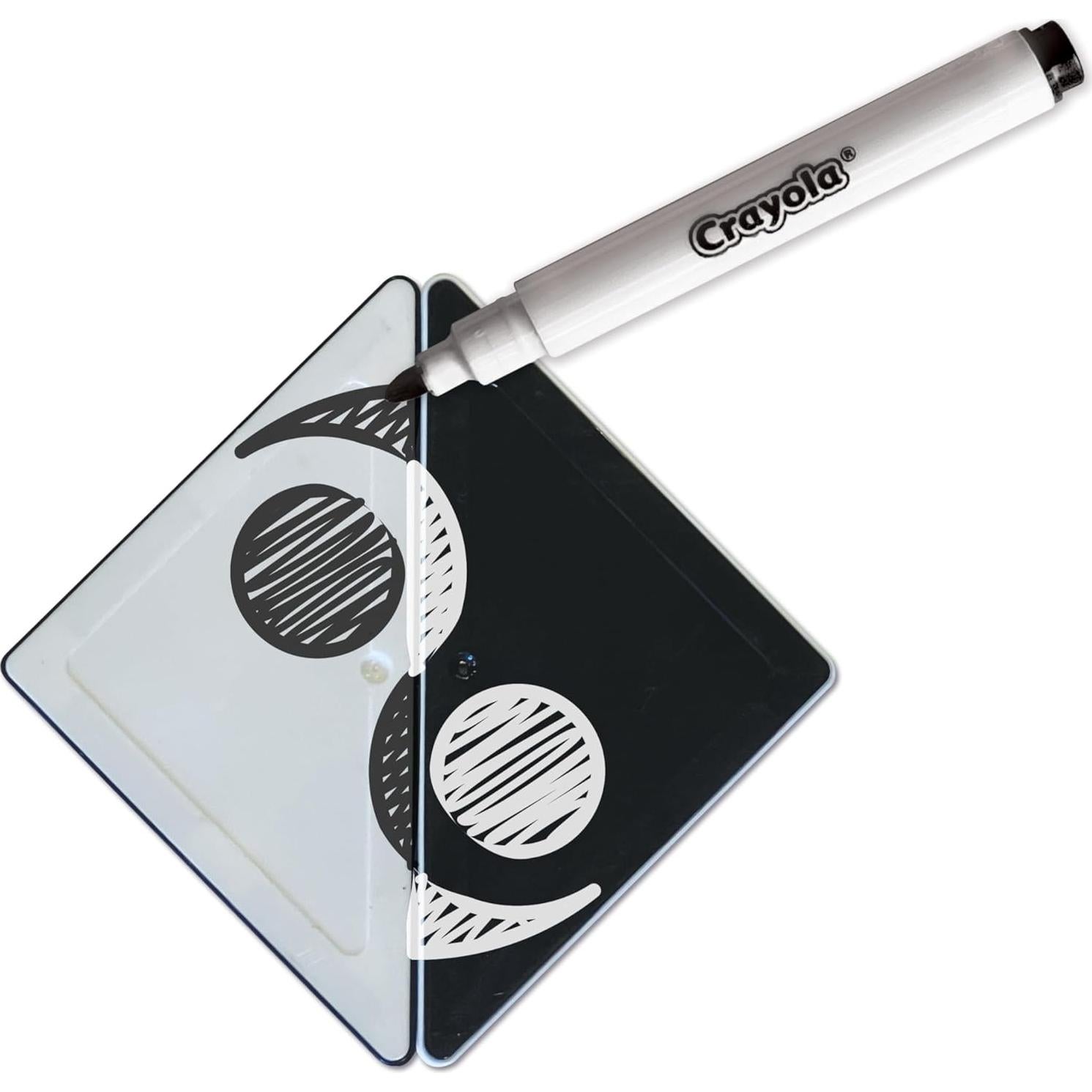 Crayola Black & White Doodle Magnetic Tiles, Magnetic Building Toys for Kids, STEM Toys for Boys and Girls Ages 3+ (35-Piece Set)