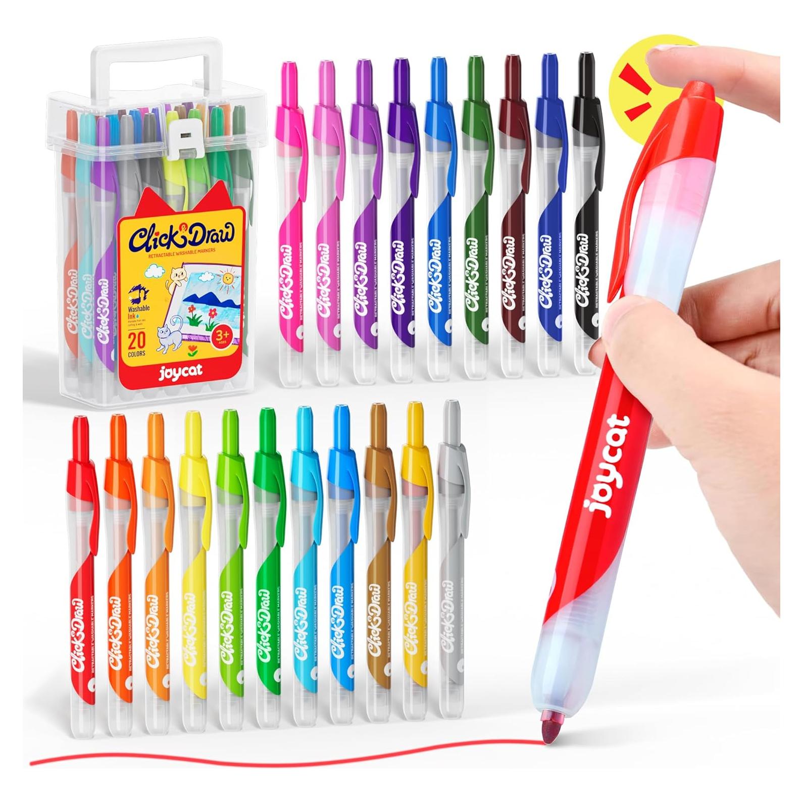 Marcadores Lavables JoyCat Set 20 Colores Retráctiles