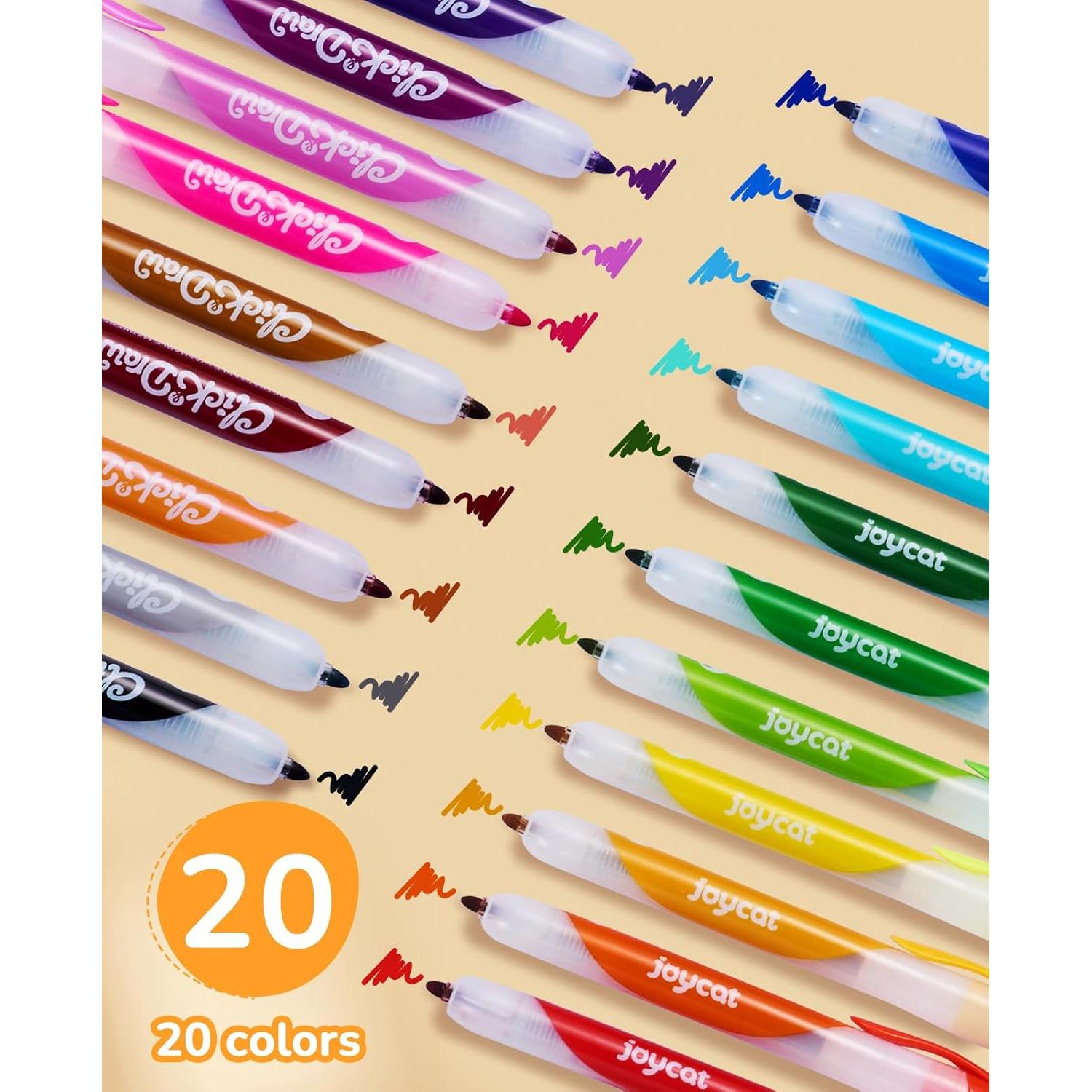 Marcadores Lavables JoyCat Set 20 Colores Retráctiles