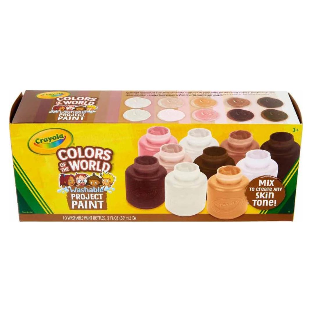Set de Pintura Lavable Crayola Colores del Mundo - 10 Botellas 59 ml