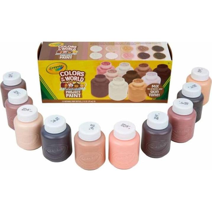 Set de Pintura Lavable Crayola Colores del Mundo - 10 Botellas 59 ml