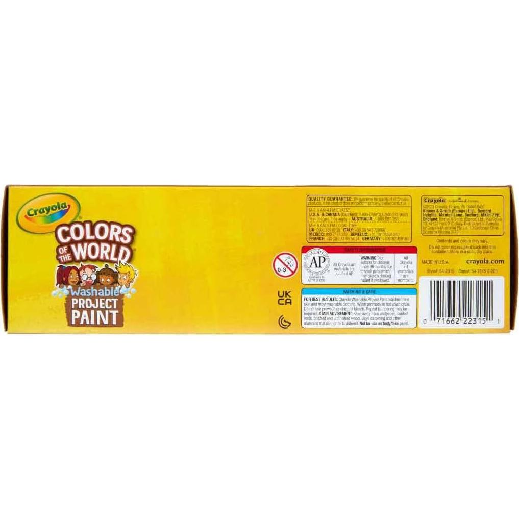 Set de Pintura Lavable Crayola Colores del Mundo - 10 Botellas 59 ml