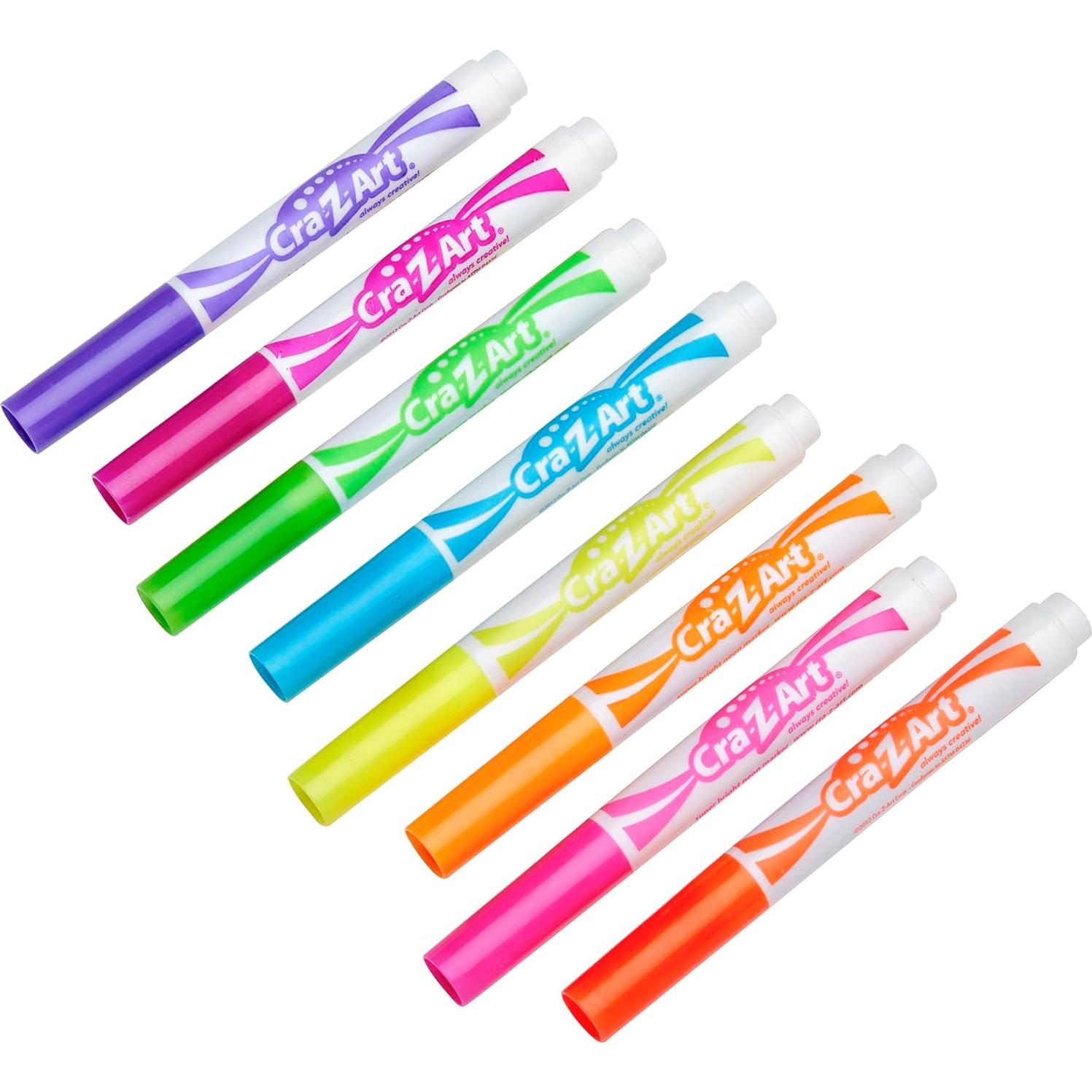 Marcadores Anchos Neon Cra-Z-Art 8 Colores A Base de Agua