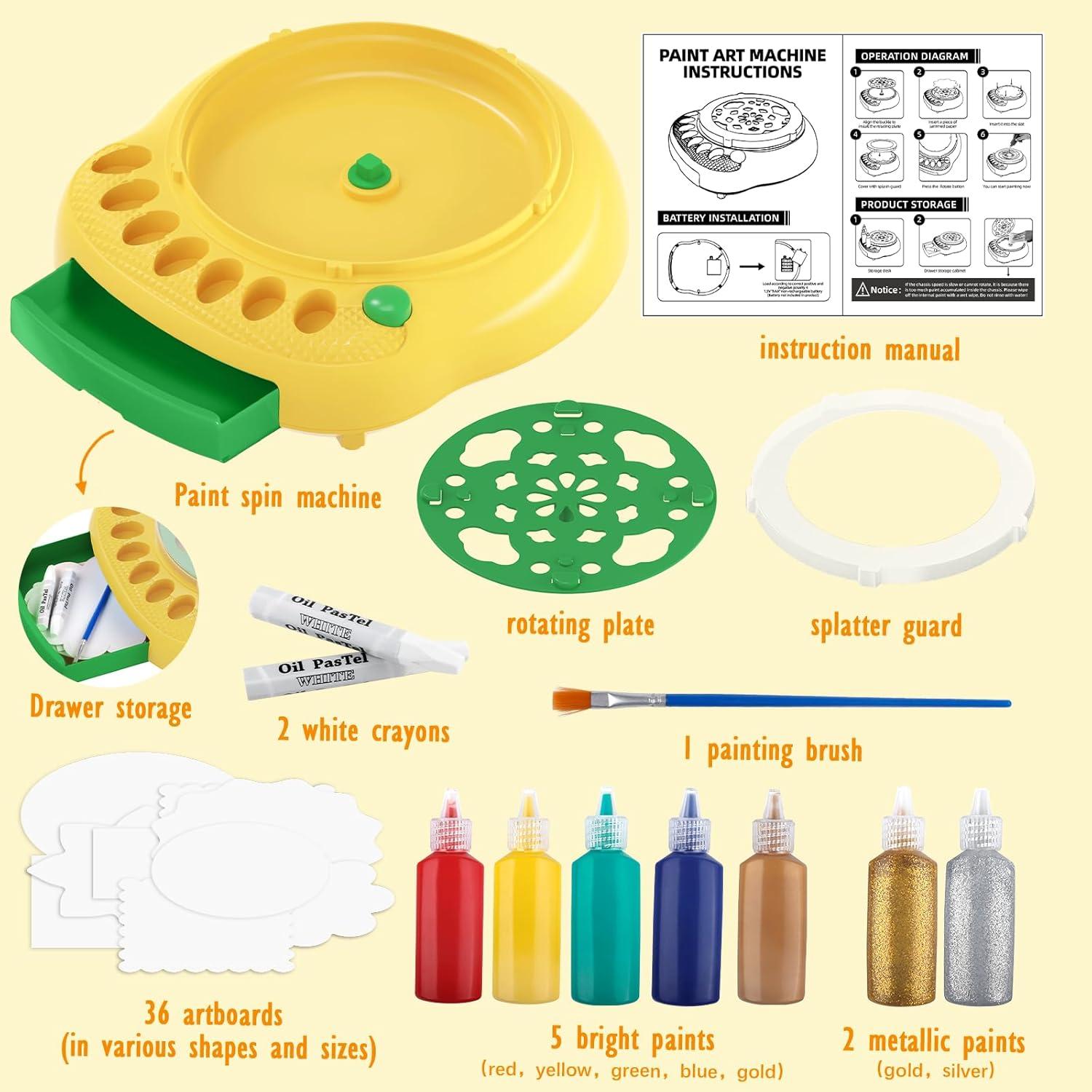 Kit de Pintura Giratoria TingingYuli para Niños 6-12 Años