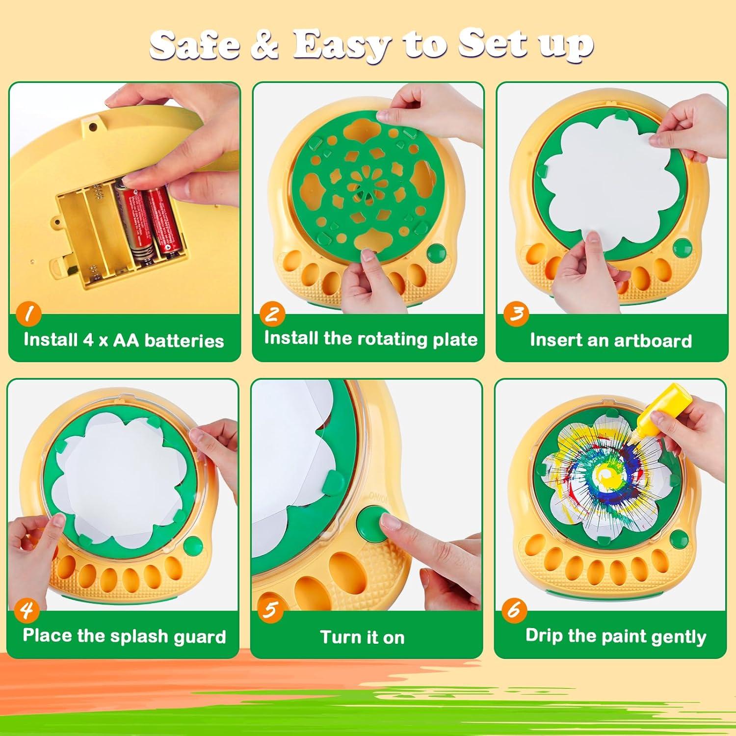 Kit de Pintura Giratoria TingingYuli para Niños 6-12 Años