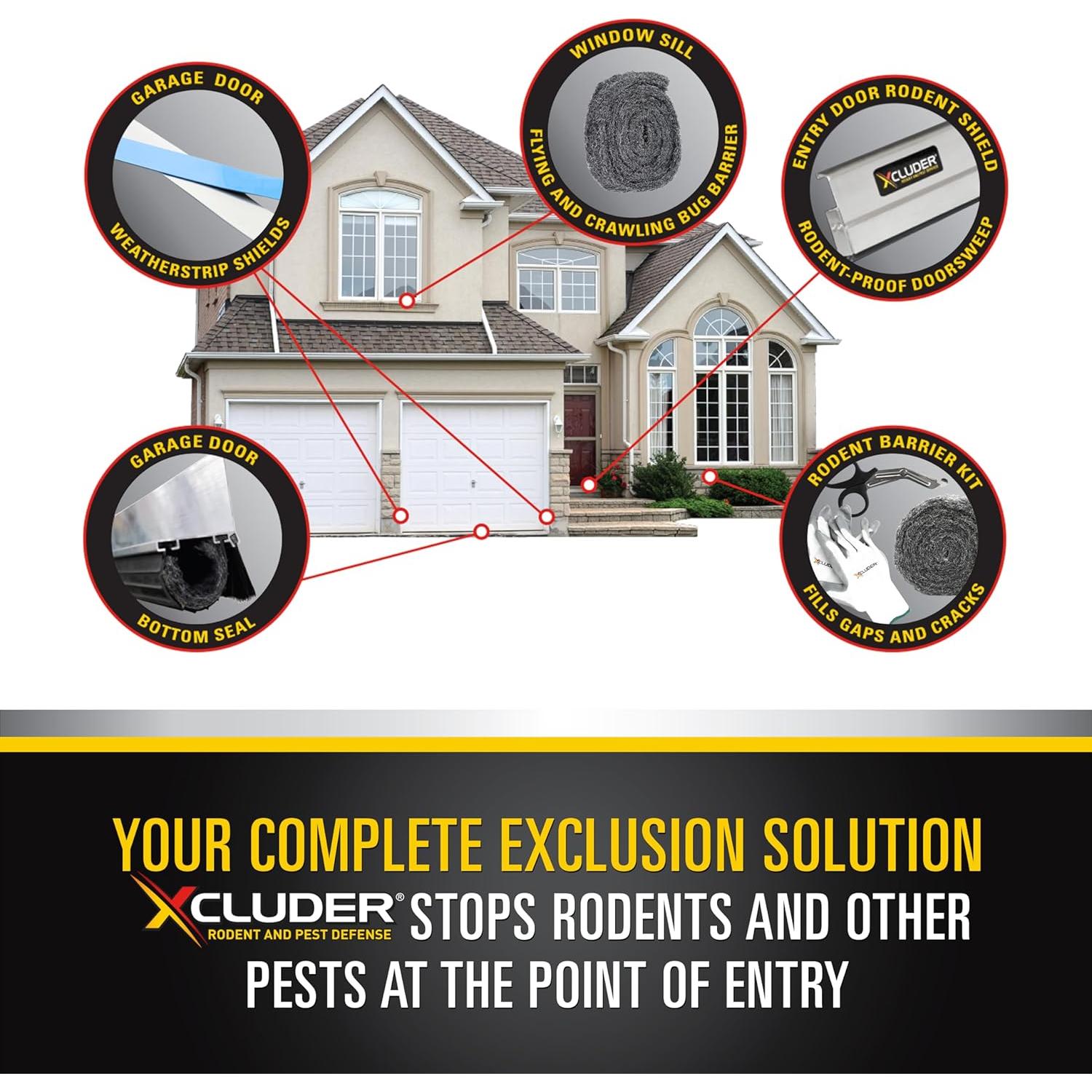 Escudo de Roedores Xcluder para Puertas de Garaje - 2 Tiras 20.3 cm