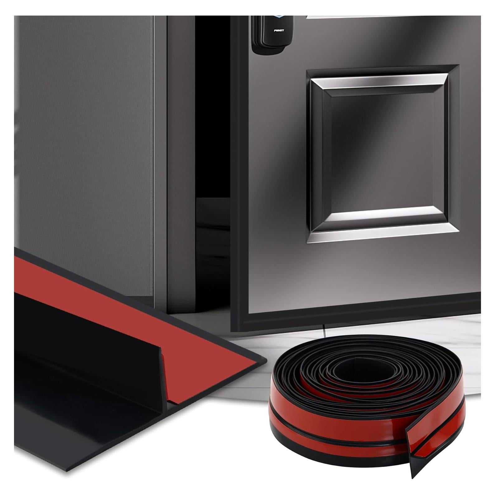 Tapón de Corrientes de Aire Lunghaa 122 cm x 5 cm Negro