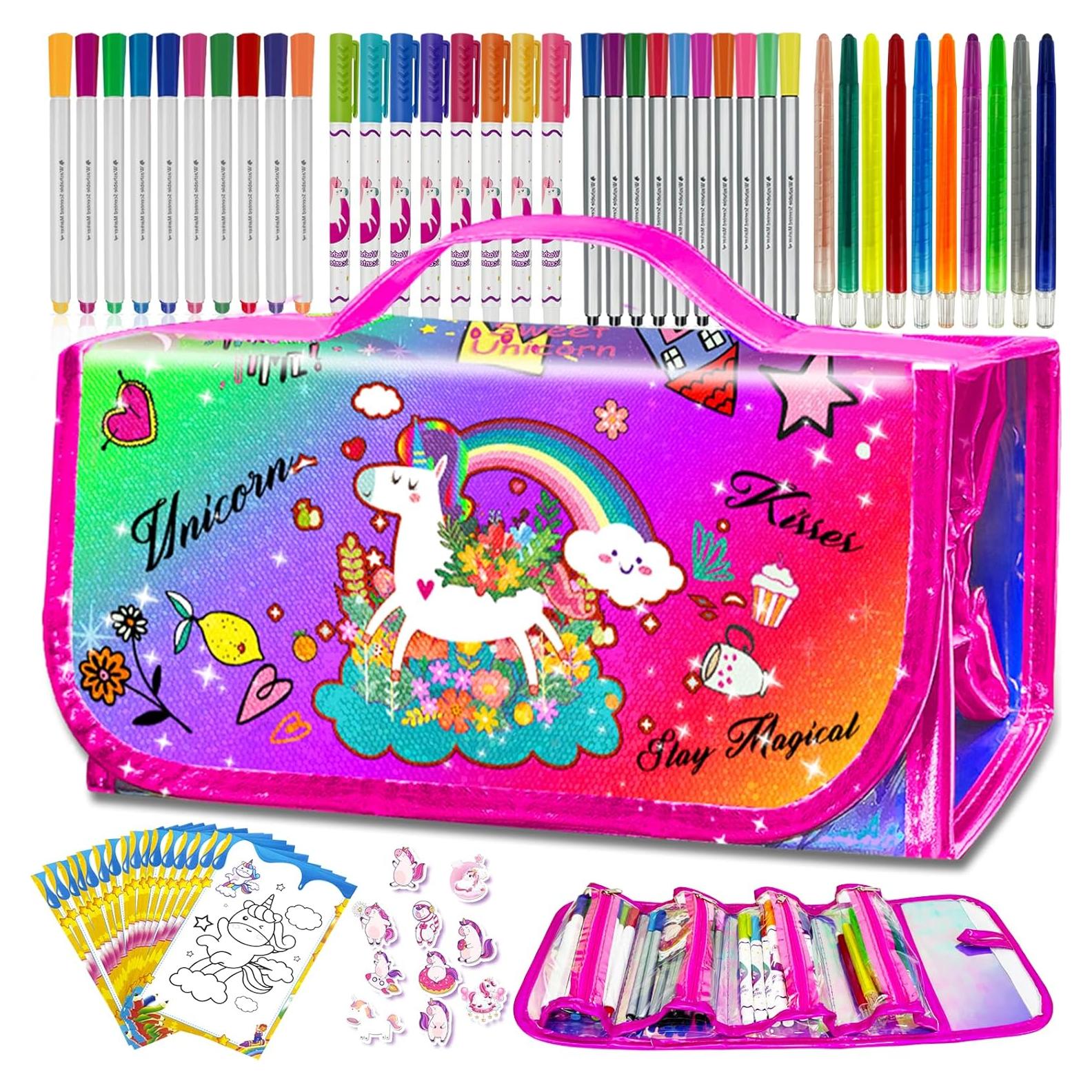 Conjunto de Marcadores Lavables Weirtoya Unicornio 70 PCS