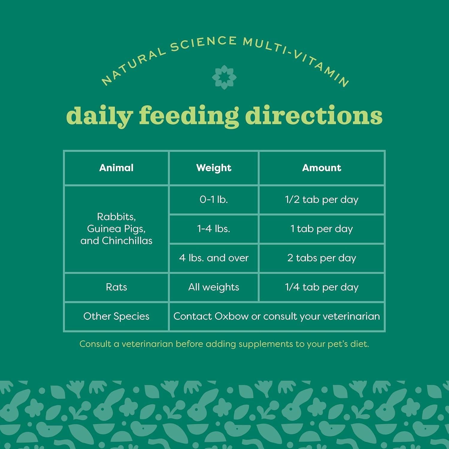 Suplemento Multivitamínico Natural Oxbow 119 g para Conejos
