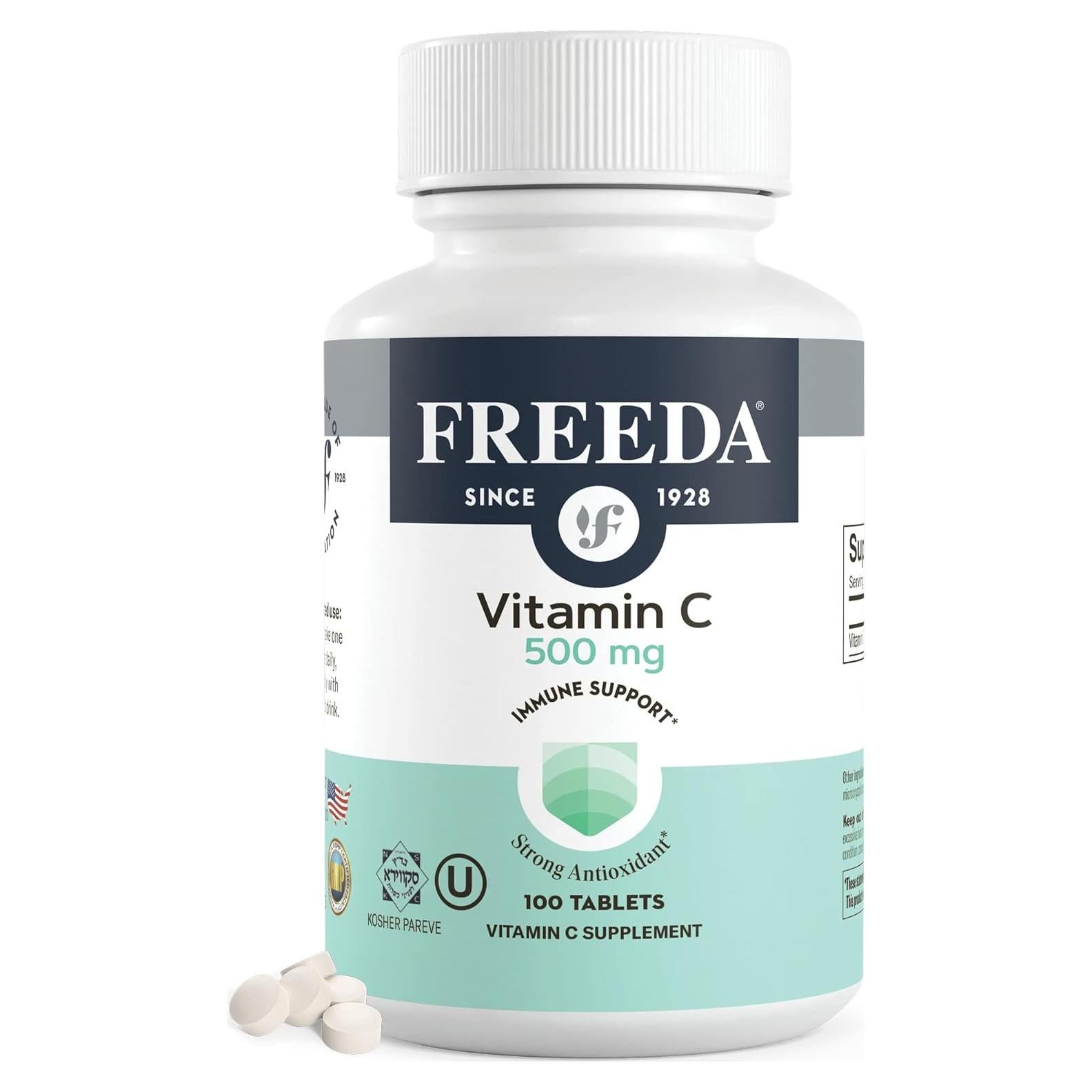 Freeda Vitamina C 500mg Vegana - Antioxidante Inmunológico 100 Tabletas