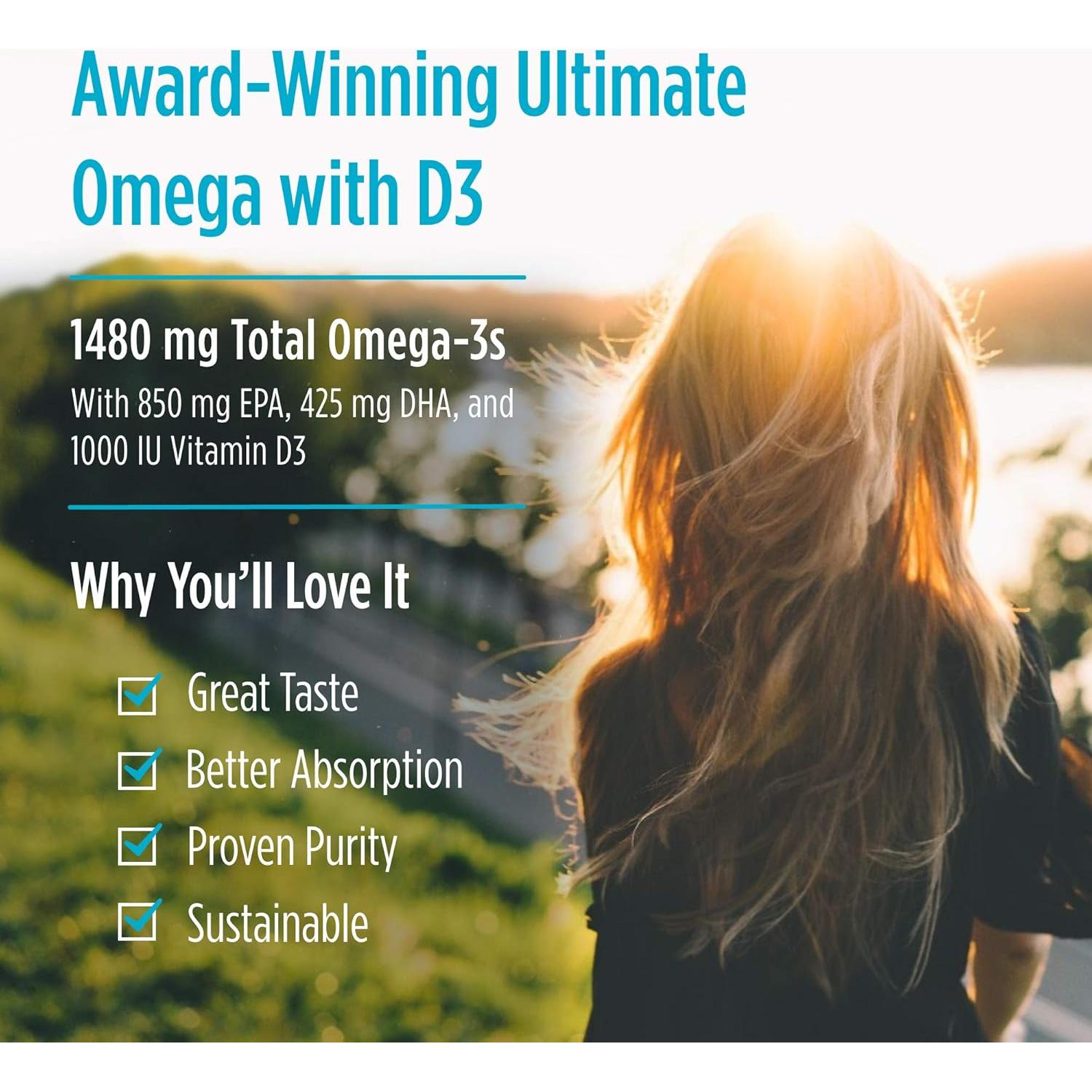 Nordic Naturals Omega Xtra 60 Geles Blandos Limón 1480 mg Omega-3