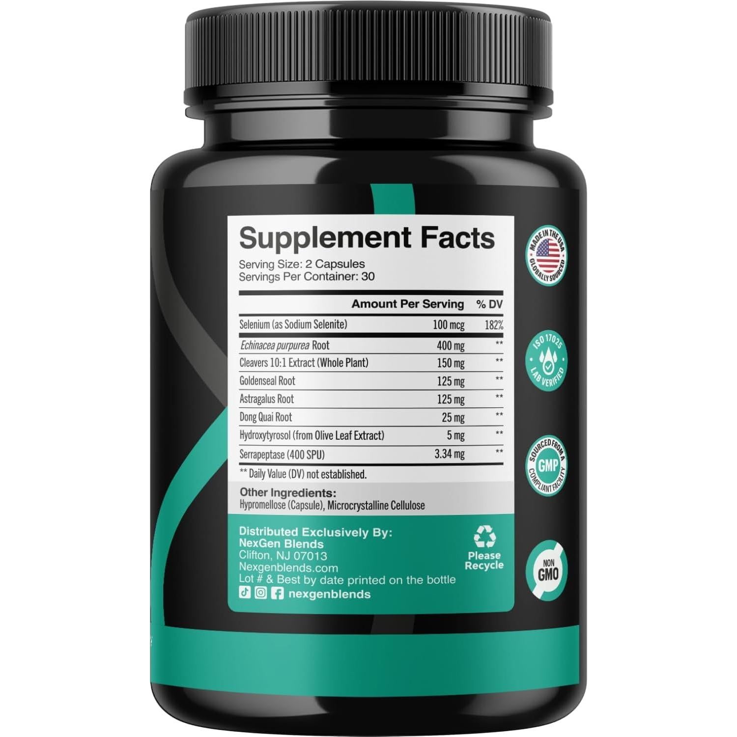 Suplemento Linfático NEXGEN BLENDS 60 Cápsulas Veganas