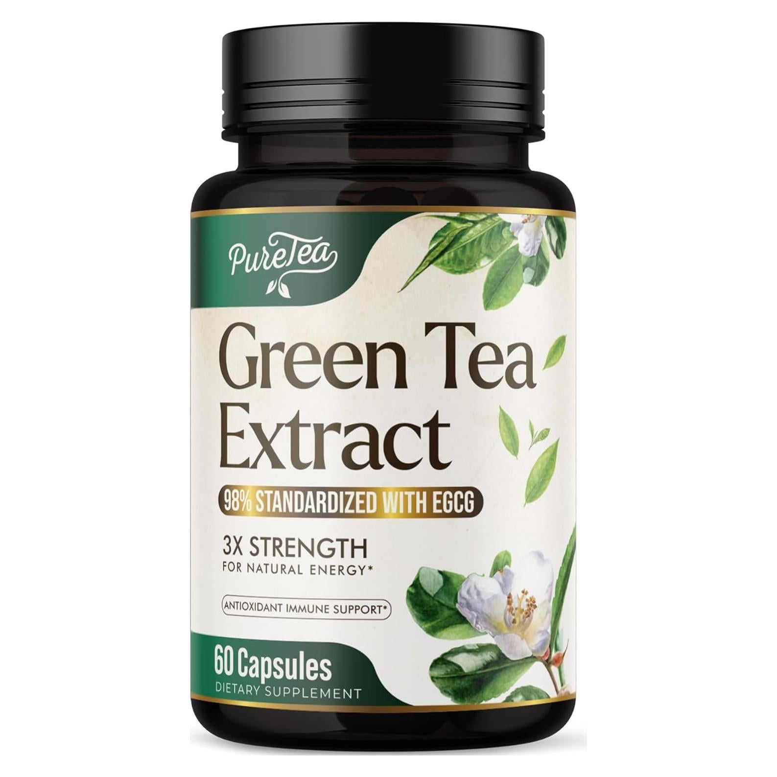 Cápsulas de Extracto de Té Verde 1000mg PureTea - 60 Unidades