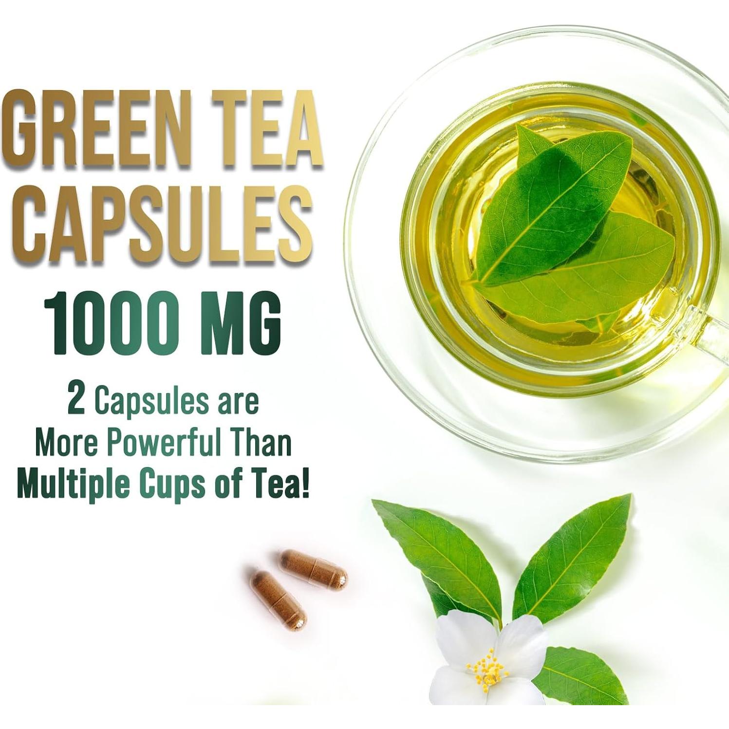 Cápsulas de Extracto de Té Verde 1000mg PureTea - 60 Unidades
