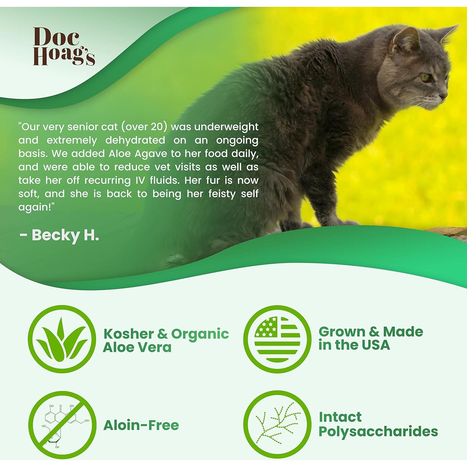 Suplemento Natural Aloe Vera Doc Hoag 473ml para Perros y Gatos