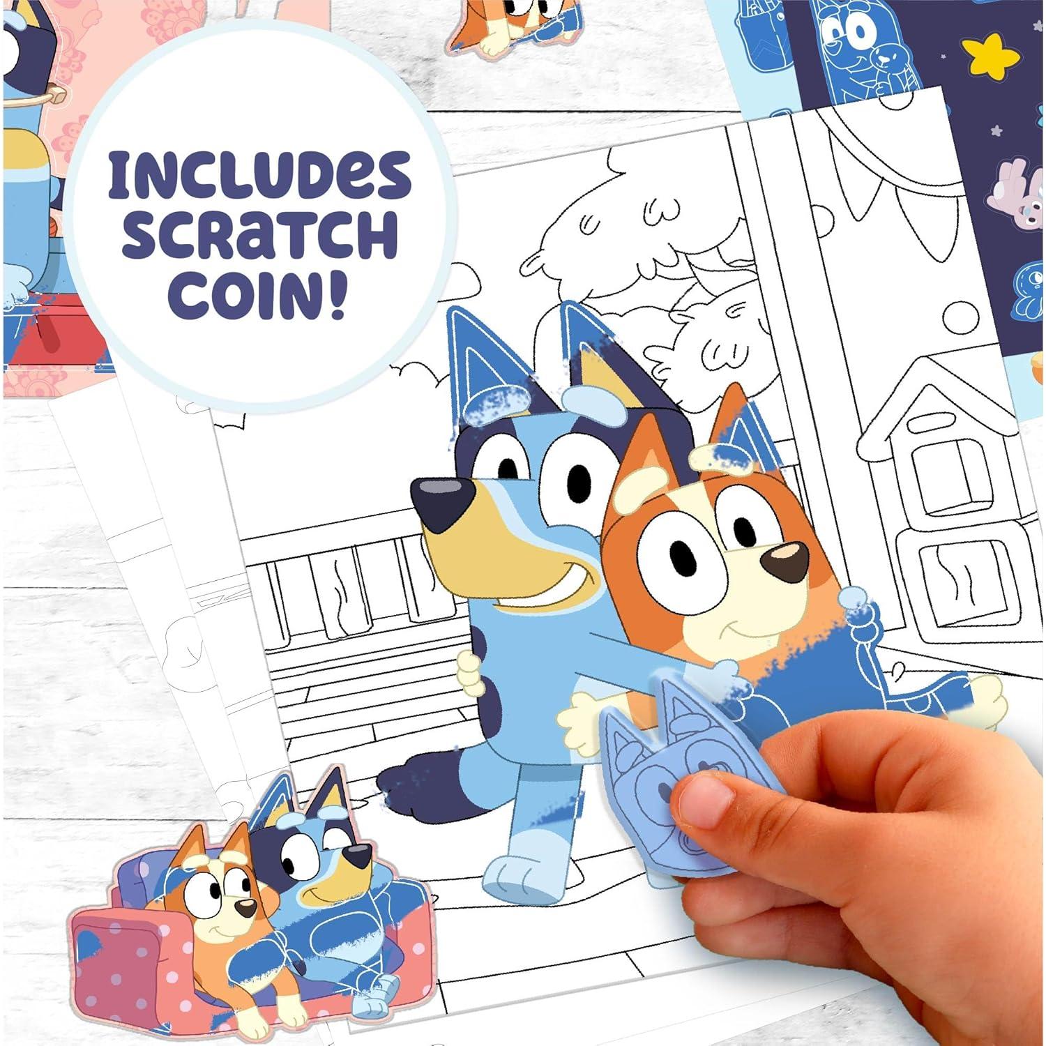 Bluey Scratch 'n Color Pad - Libro de Actividades 9 Páginas