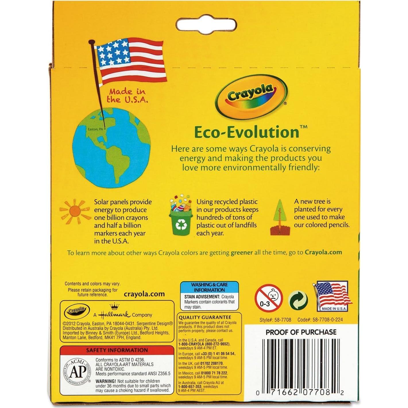 Marcadores Crayola Línea Ancha 8 Colores Variados