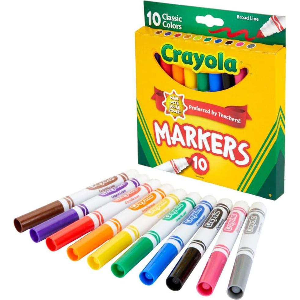 Marcadores Crayola Línea Ancha 8 Colores Variados