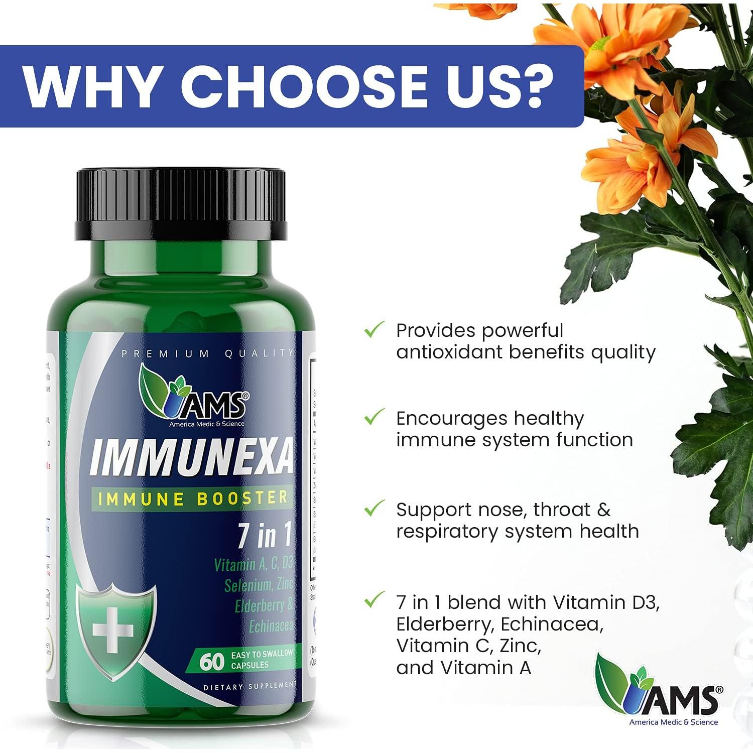 America Medic & Science Immunexa 7 en 1 Suplemento Inmunológico 60 Cápsulas