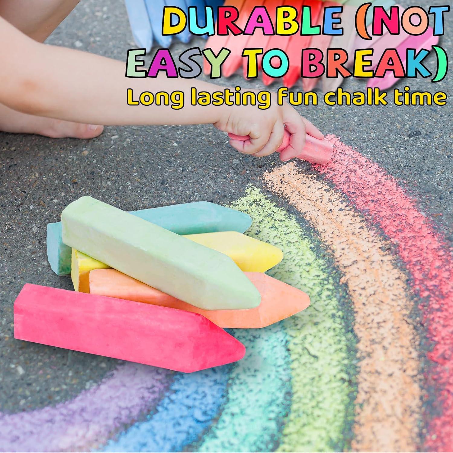 Juego de 150 Tizas de Acera Jumbo Bkpvr 30 Colores Lavables