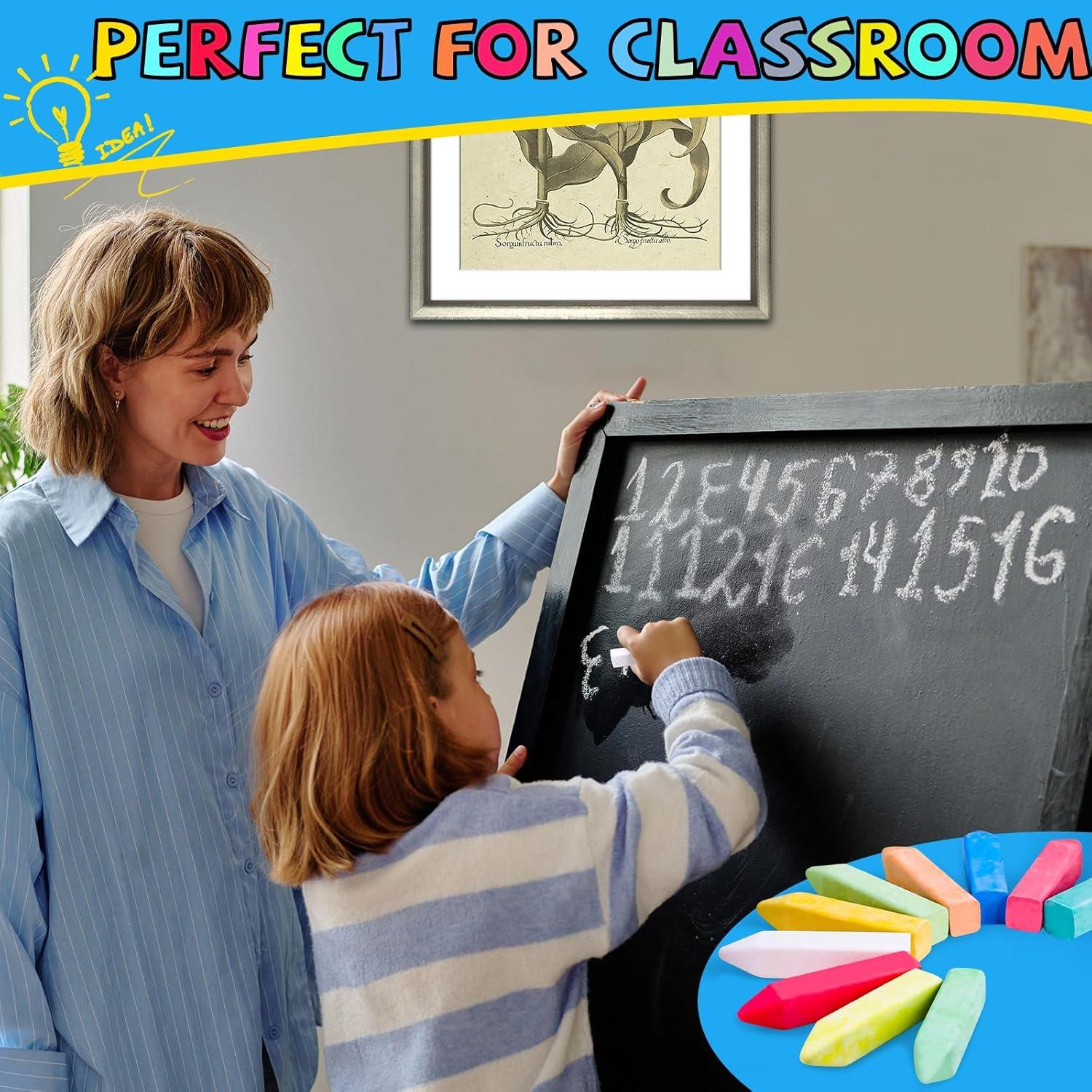 Juego de 150 Tizas de Acera Jumbo Bkpvr 30 Colores Lavables