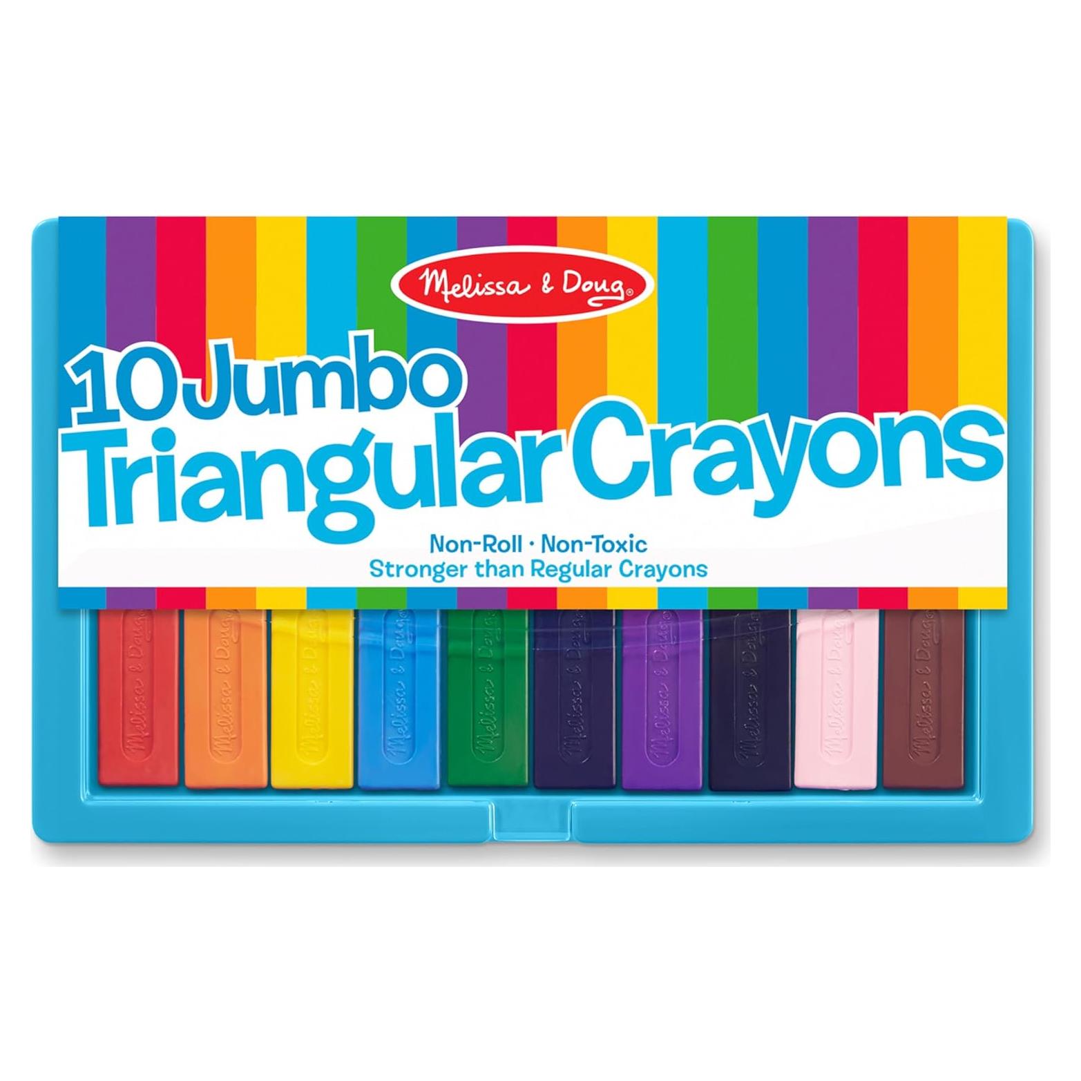 Crayones Triangulares Melissa & Doug - Paquete de 10 Colores