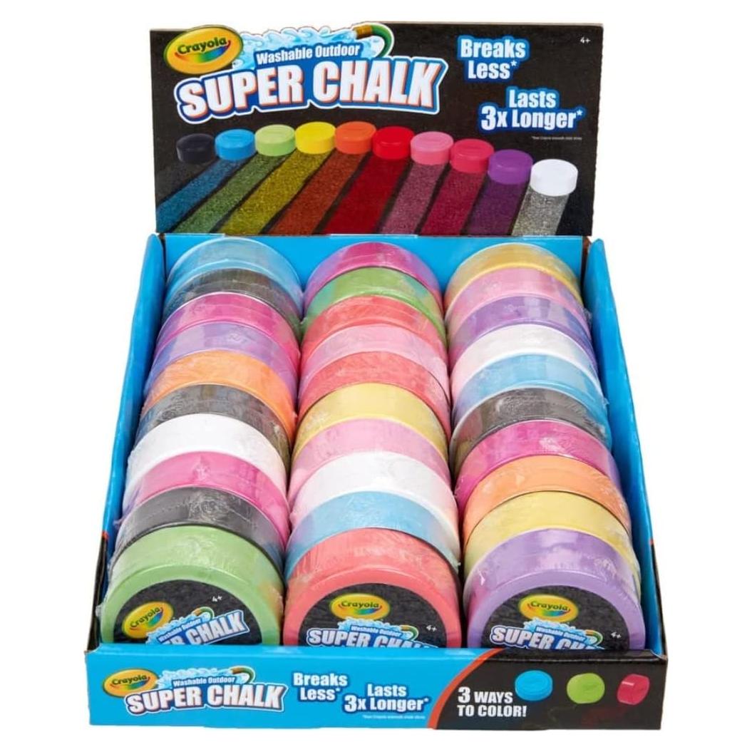 Tiza Super Lavable Crayola para Exterior - 30 Colores