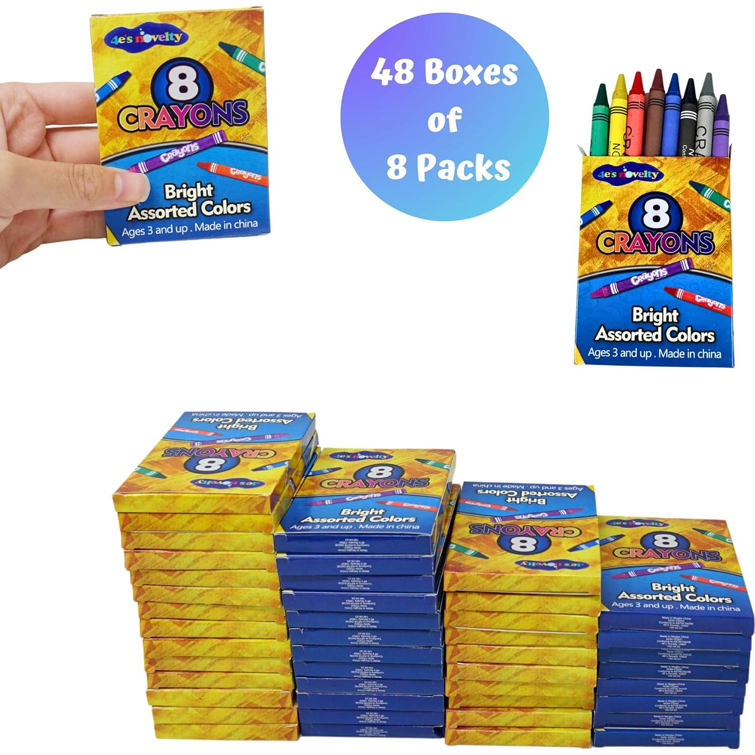 Crayones a Granel 4E's Novelty 48 Cajas 8 Colores Brillantes