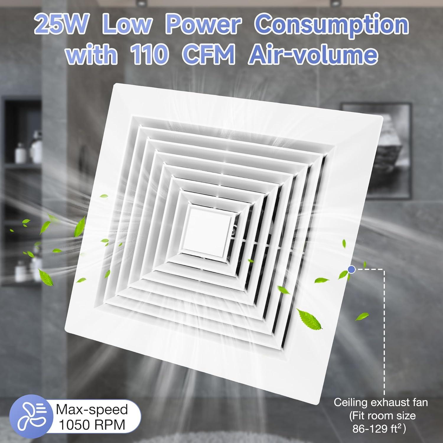 Ventilador Extractor de Techo Fanspex Pro 110 CFM 26W Silencioso