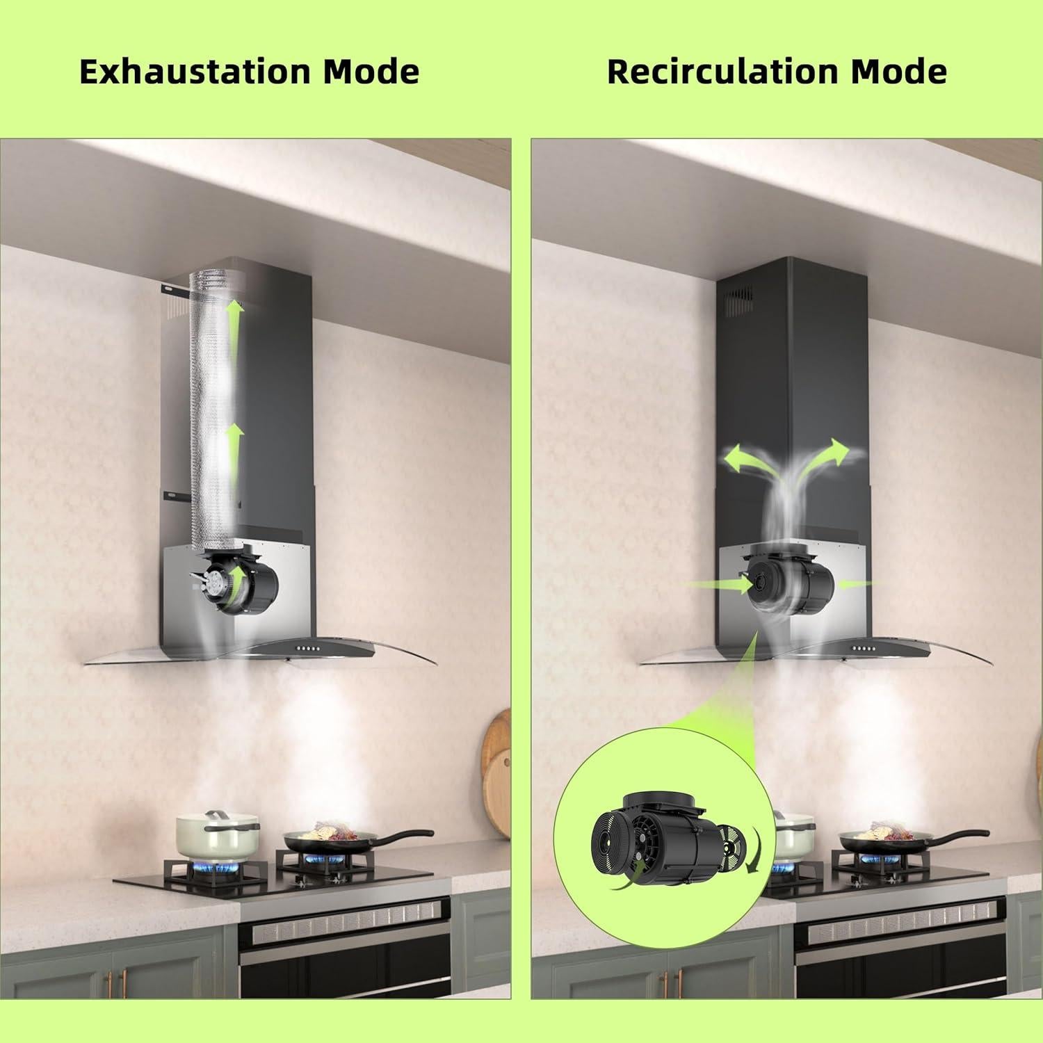 Campana Extractora FIREGAS 30" Montaje en Pared 400 CFM LED