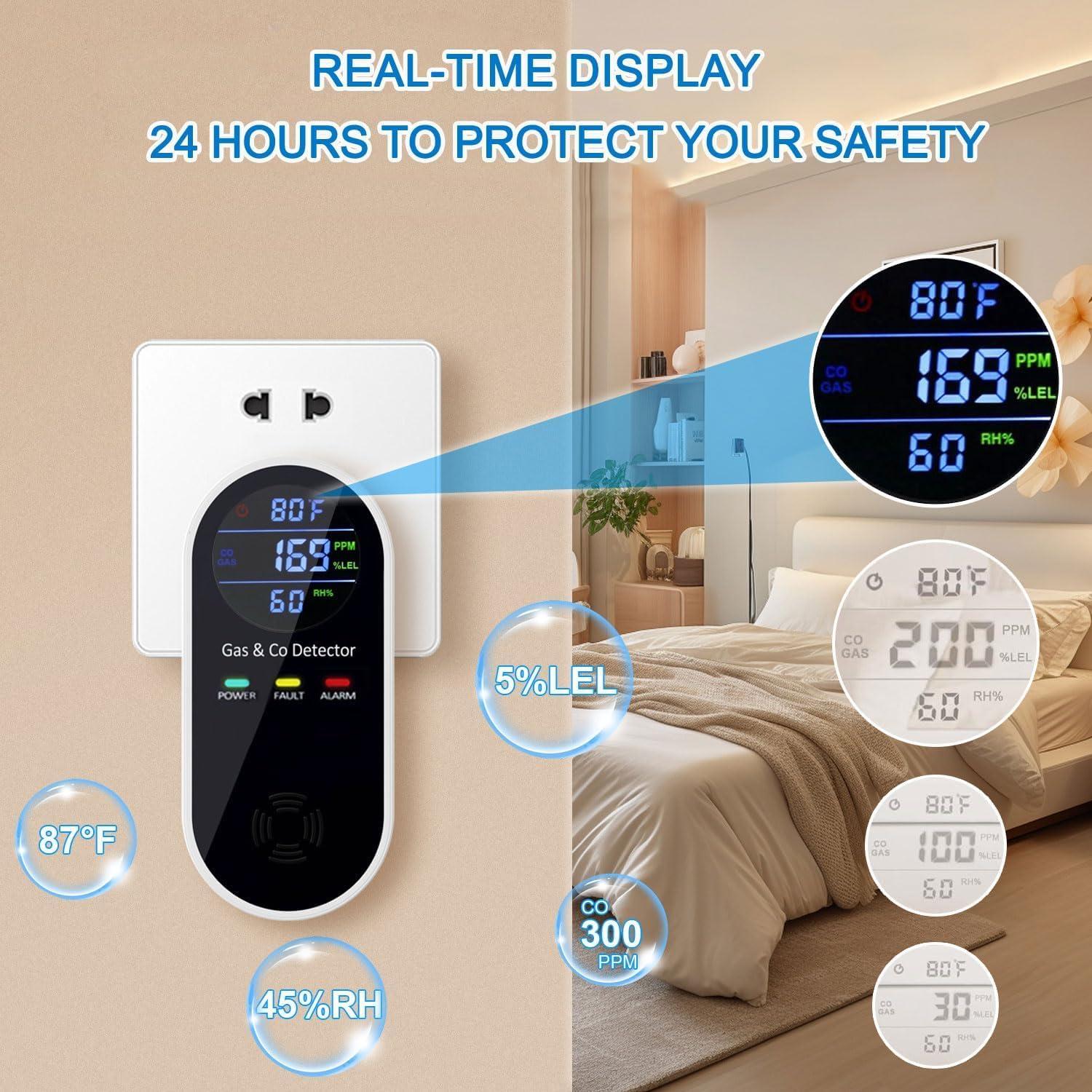 Detector de Gas y Monóxido de Carbono KH Alert KH158 4 en 1