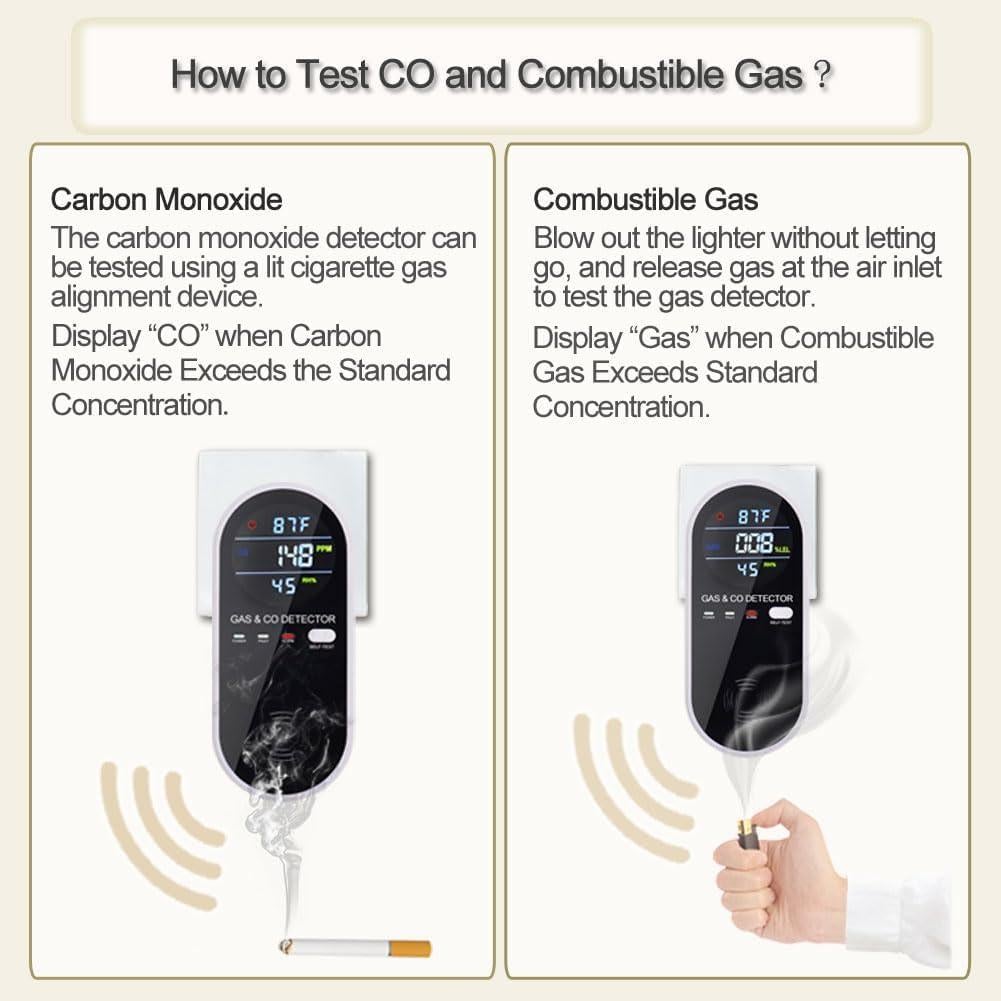 Detector de Gas y Monóxido de Carbono KH Alert KH158 4 en 1