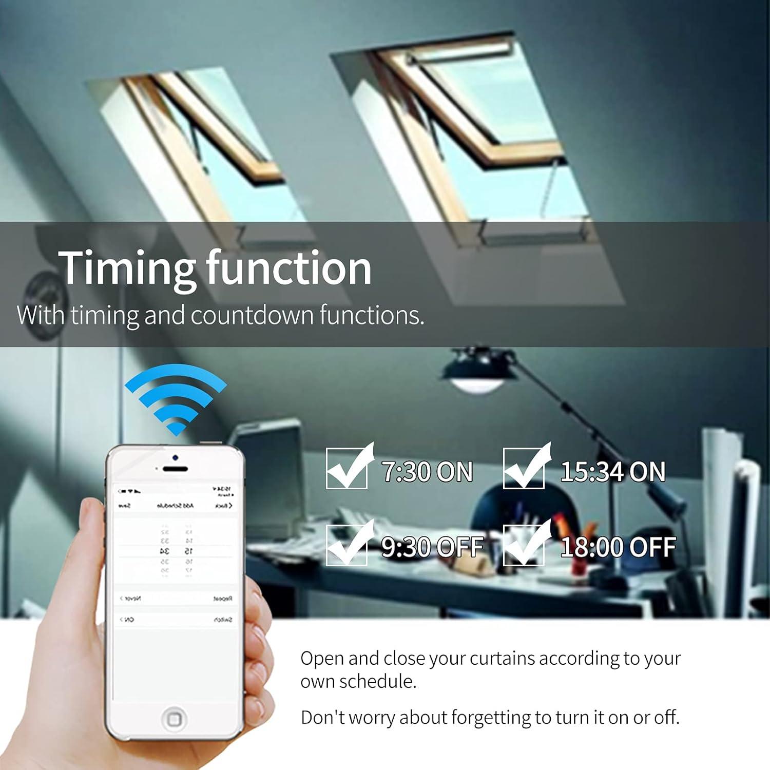 Abridor Automático de Ventanas WiFi Olideauto 40 cm Control APP
