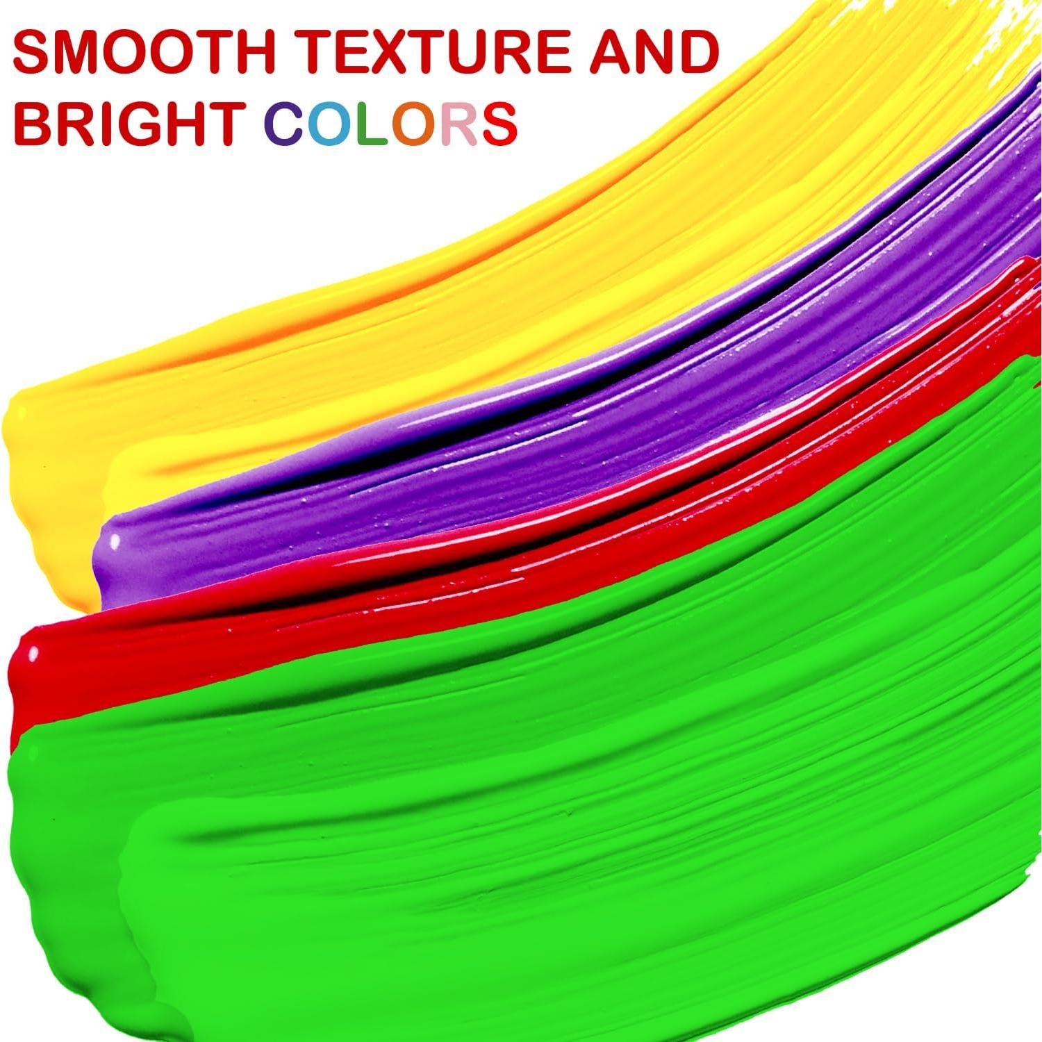 Pintura de Dedos AROIC 8 Colores Lavable No Tóxica