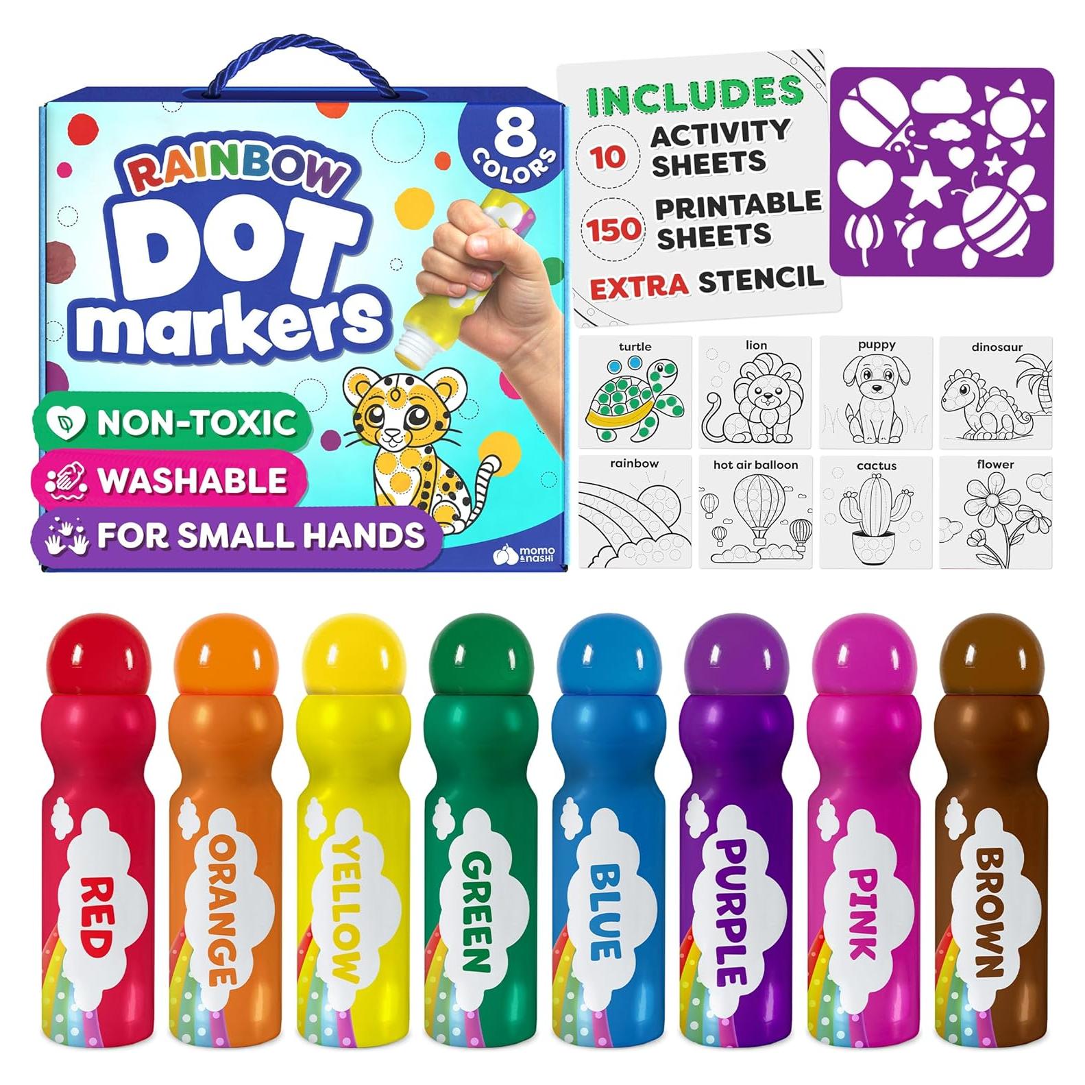 Marcadores de Puntos Momo & Nashi 8 Piezas Lavables 40ml