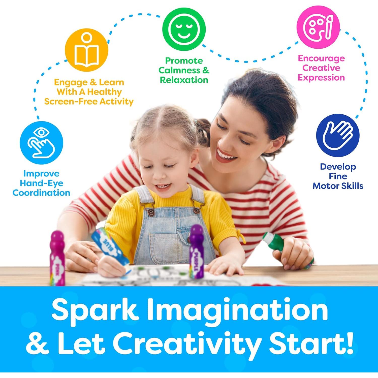 Marcadores de Puntos Momo & Nashi 8 Piezas Lavables 40ml