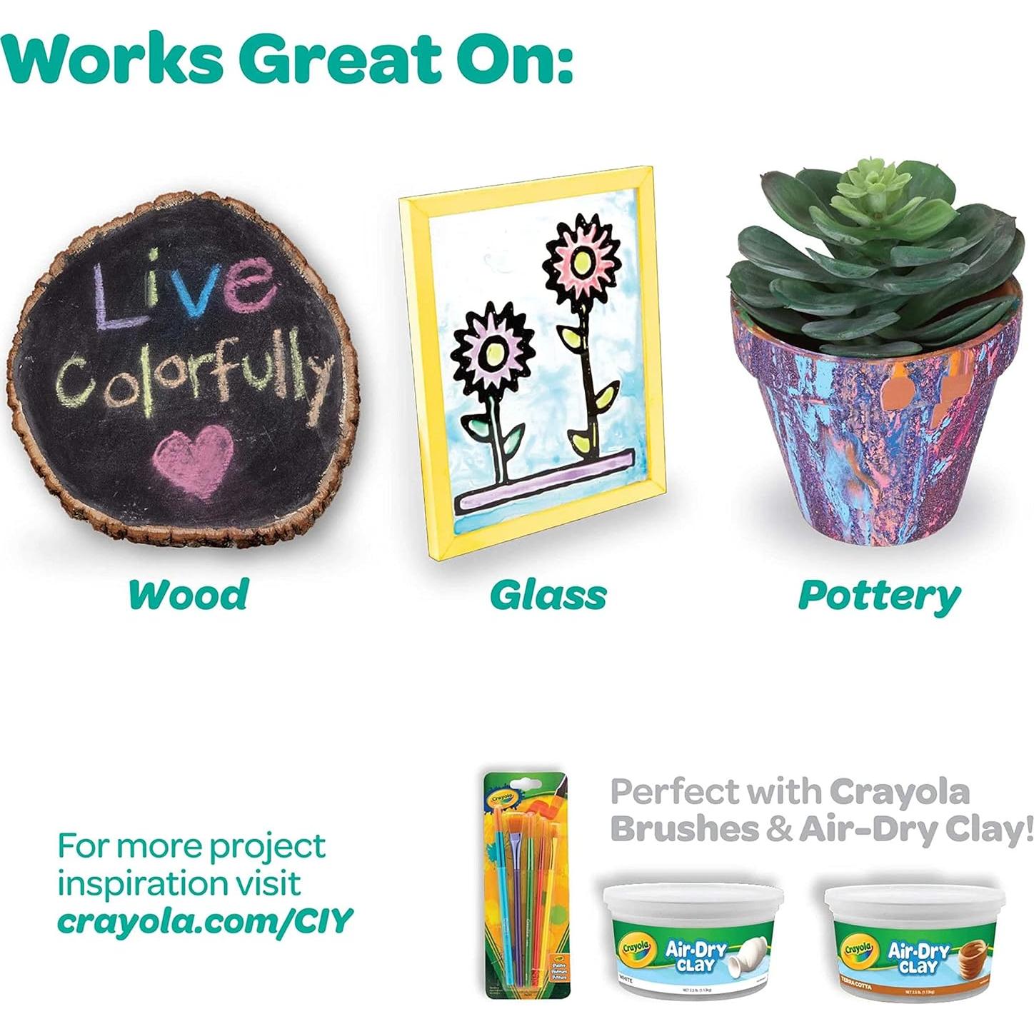 Pintura Acrílica Crayola 6 Colores 60 ml para Niños